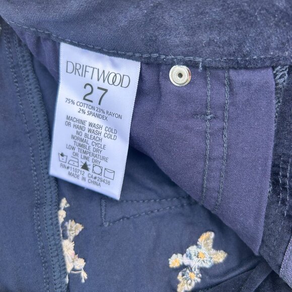 Driftwood Wyatt velvet embroidered pant, 27 - Picture 7 of 9